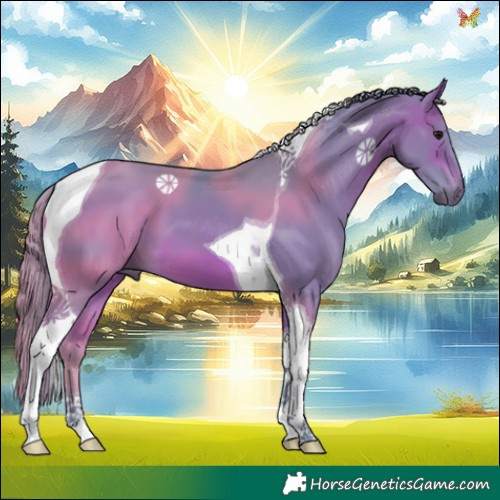 Horse Color:Watercolor Brown Tobiano 