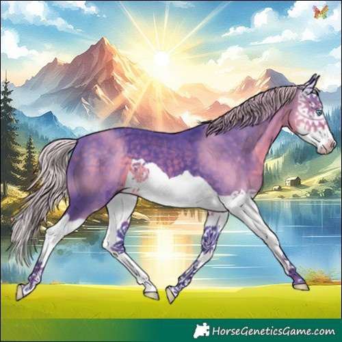 Horse Color:Watercolor Silver Smoky Black Splash 