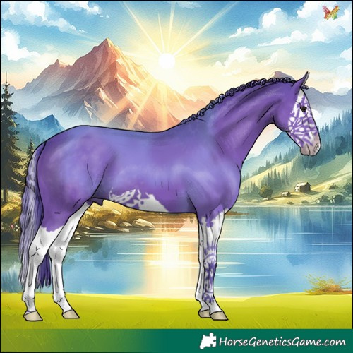 Horse Color:Watercolor Smoky Black Splash 