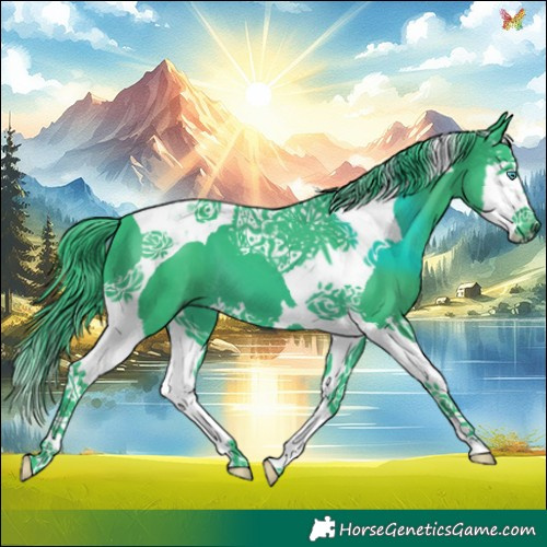 Horse Color:Watercolor Black Splash Tobiano 