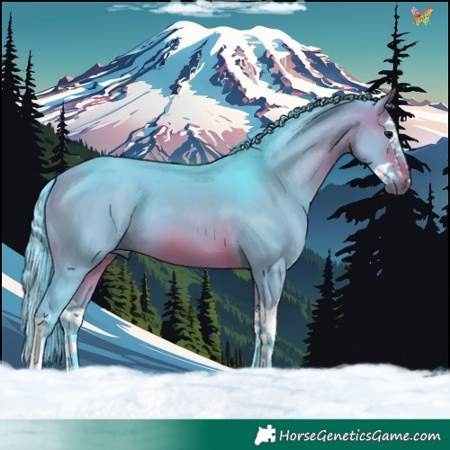 Horse Color:Watercolor Brown Splash 
