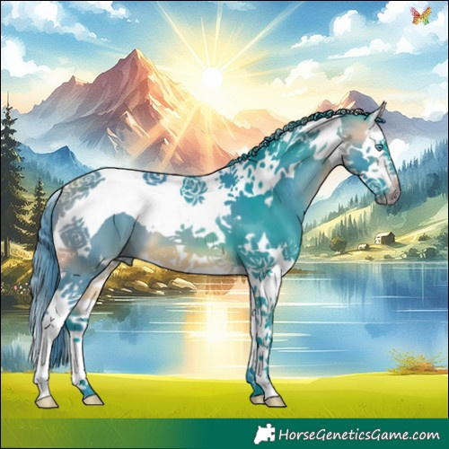 Horse Color:Watercolor Buckskin Splash Tobiano 