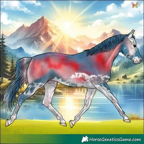 Horse Color:Watercolor Blue Onyx Splash 
