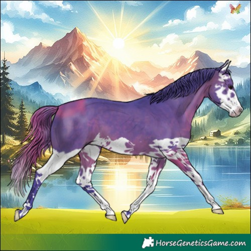 Horse Color:Watercolor Brown Splash