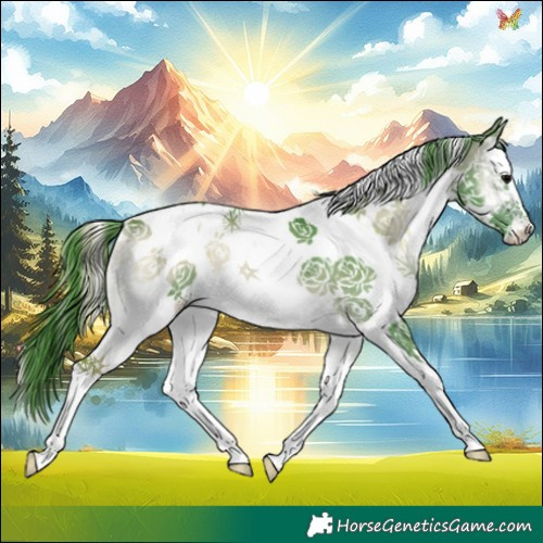 Horse Color:Watercolor Brown Onyx Splash Tobiano