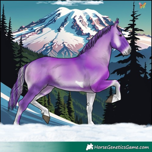 Horse Color:Painted Watercolor Smoky Blue Onyx Tobiano