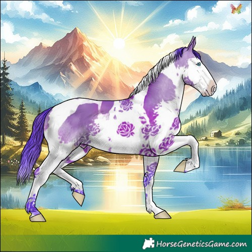 Horse Color:Watercolor Smoky Grullo Splash Tobiano 