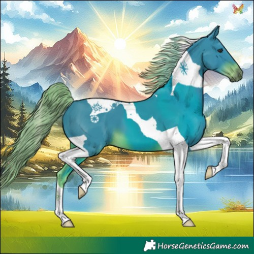 Horse Color:Watercolor Liver Chestnut Tobiano 