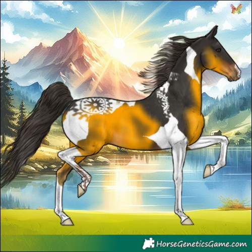 Horse Color:Liver Chestnut Tobiano 