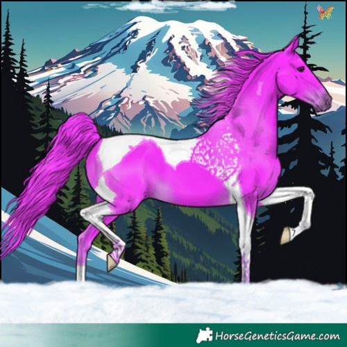 Horse Color:Watercolor Liver Chestnut Tobiano 