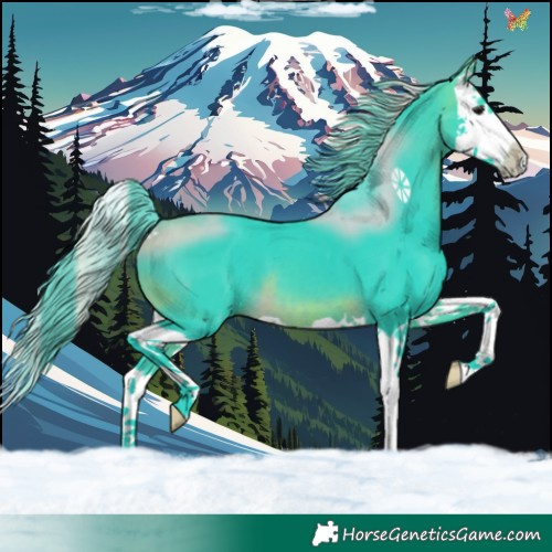 Horse Color:Watercolor Brown Splash 