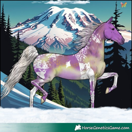 Horse Color:Watercolor Silver Black Tobiano 