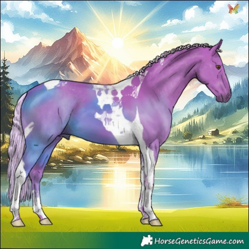 Horse Color:Watercolor Chocolate Palomino Tobiano