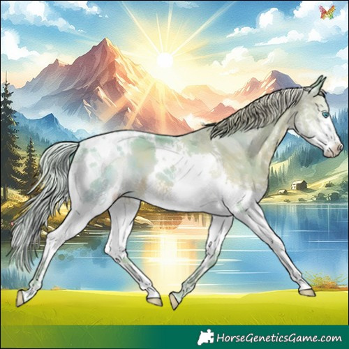 Horse Color:Watercolor Liver Chestnut Splash Tobiano 