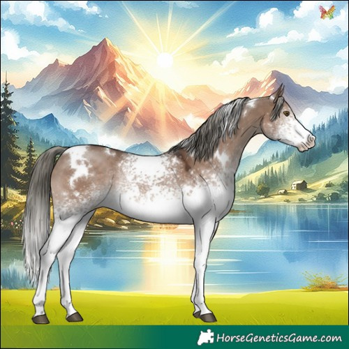 Horse Color:White Spotted Liver Red Dun Mushroom Rabicano