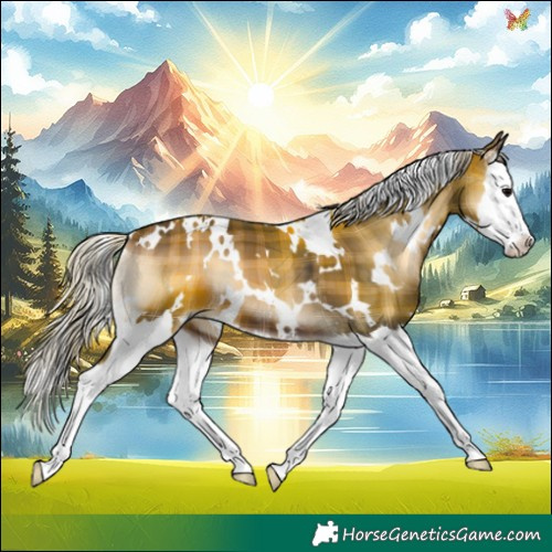 Horse Color:Plaid  White Spotted Silver Brown Onyx Splash 