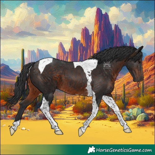 Horse Color:Brown Tobiano 
