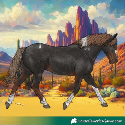 Horse Color:Liver Chestnut Tobiano 