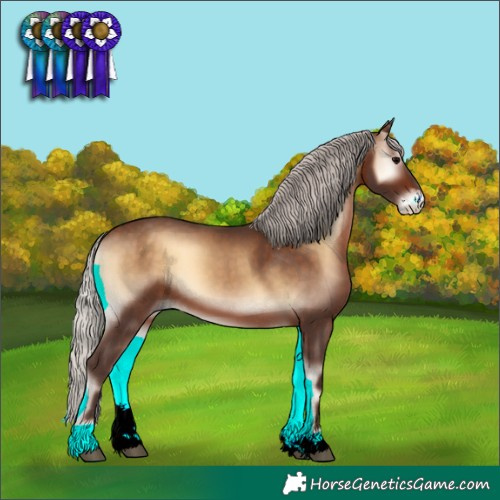Horse Color:Silver Brown Onyx Sabino 