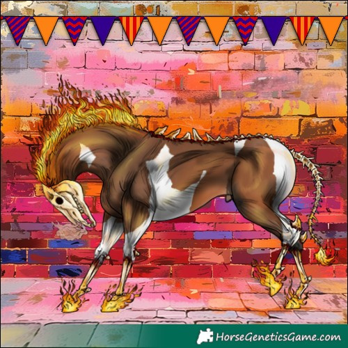 Horse Color:Bay Tobiano 