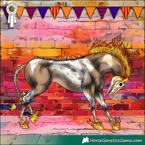 Horse Color:Amber Champagne Tobiano