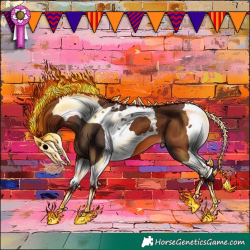 Horse Color:Bay Tobiano 