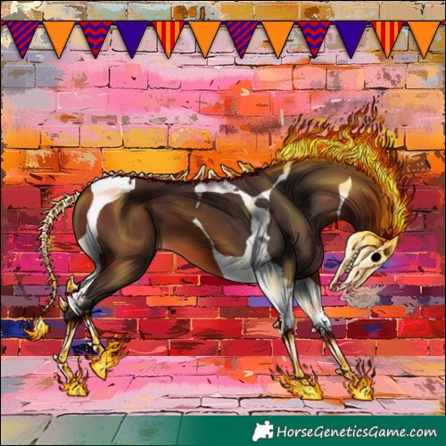 Horse Color:Bay Tobiano 