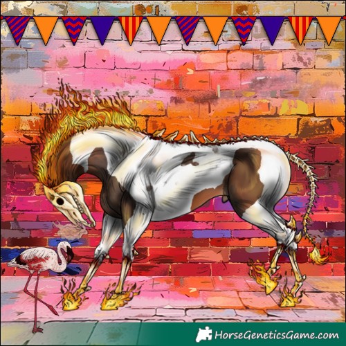 Horse Color:Bay Tobiano 