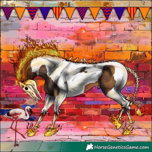 Horse Color:Bay Tobiano 