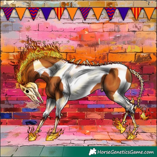 Horse Color:Bay Tobiano 