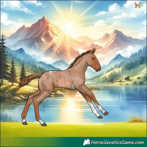 Horse Color:Red Roan Tobiano 