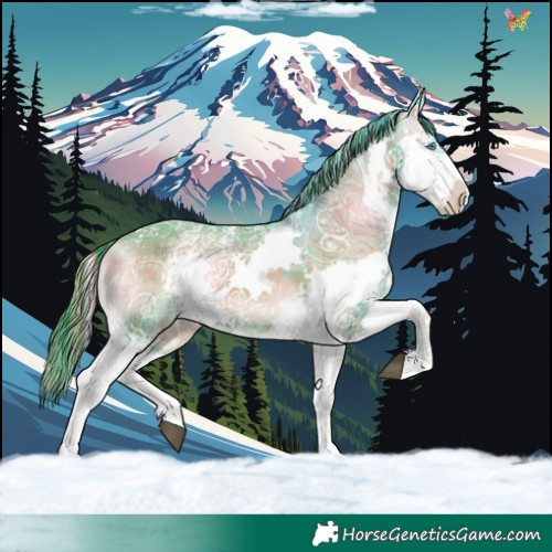 Horse Color:Powder White Watercolor Plaid  Liver Red Onyx Ice Splash 