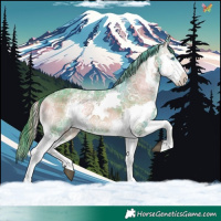 Horse Color:Powder White Watercolor Plaid Liver Red Onyx Ice Splash