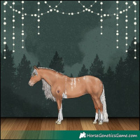 Horse Color:Powder White Silver Sable Champagne Tobiano 