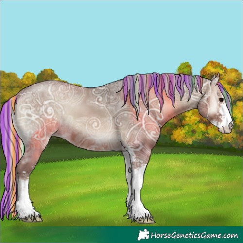 Horse Color:Painted Silver Blue Onyx Ice Sabino 