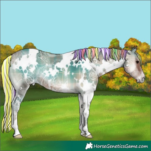 Horse Color:Painted Plaid  White Spotted Silver Blue Onyx Ice 