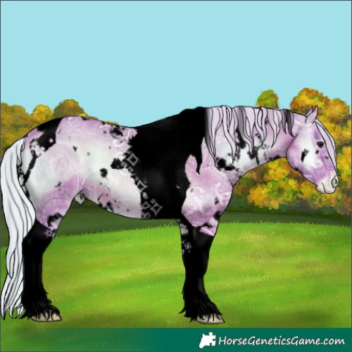 Horse Color:Void Watercolor White Spotted Silver Bay Ice Onyx Tobiano Appaloosa 