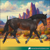 Horse Color:Brown Tobiano Rabicano