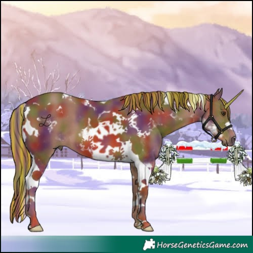 Horse Color:Painted Nacre Chestnut Tobiano 