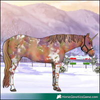 Horse Color:Nacre Chestnut Tobiano 