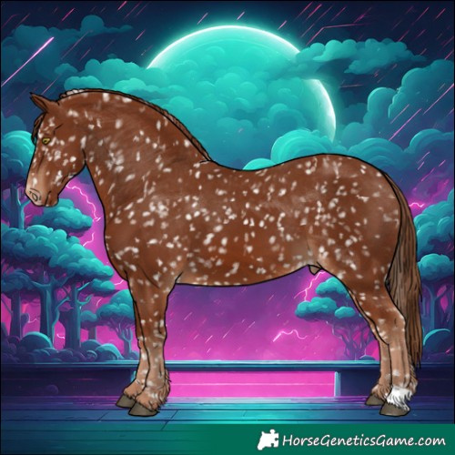 Horse Color:Chestnut Snowflake Varnish 