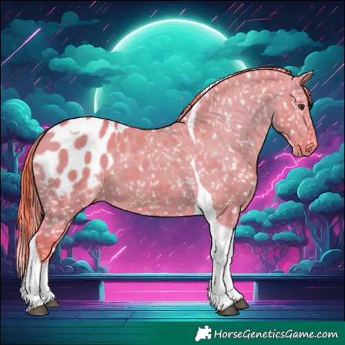 Horse Color:Watercolor Liver Red Dun Tobiano Blanket 