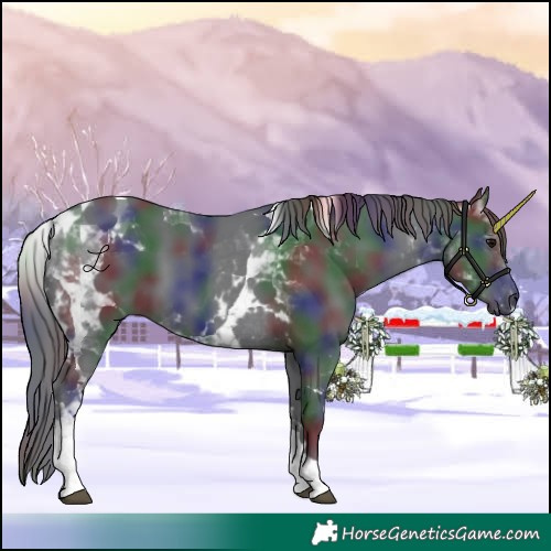 Horse Color:Nacre Black Tobiano 