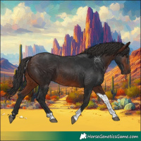 Horse Color:Brown Tobiano 