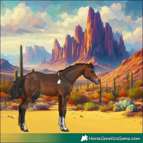 Horse Color:Bay Tobiano Rabicano 