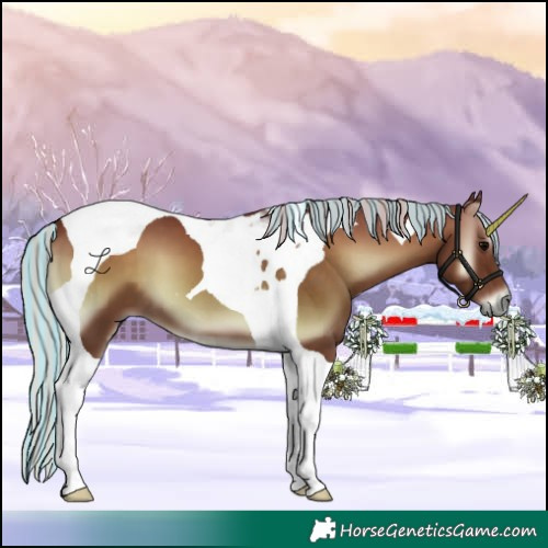 Horse Color:Painted Silver Blue Onyx Tobiano 