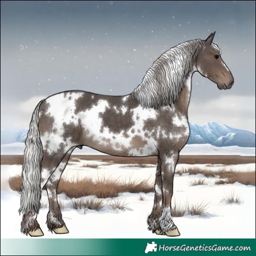 Horse Color:White Spotted Silver Black 