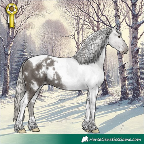 Horse Color:White Spotted Silver Black Tobiano Rabicano 