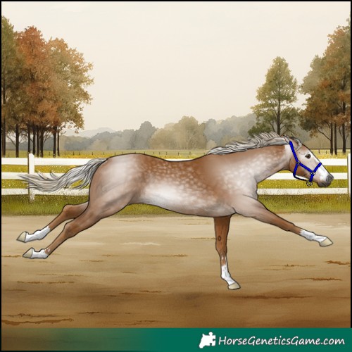 Horse Color:Gray Palomino Rabicano
