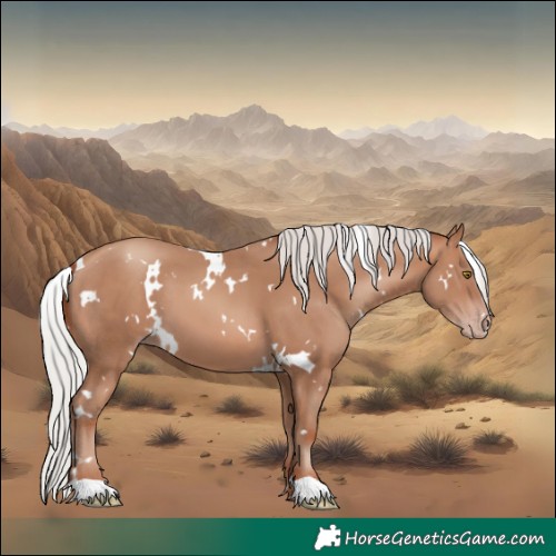 Horse Color:White Spotted Silver Sable Champagne
